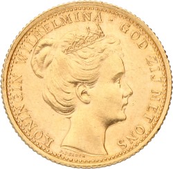 10 Gulden. Wilhelmina. 1898. Prachtig +.
