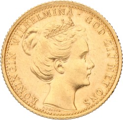 10 Gulden. Wilhelmina. 1898. Prachtig +.