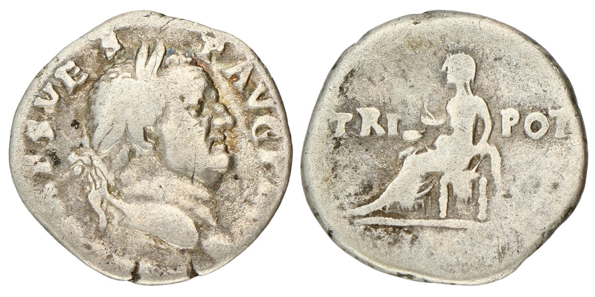 Roman Empire. Vespasianus. Denarius. ND (69 - 79 AD).