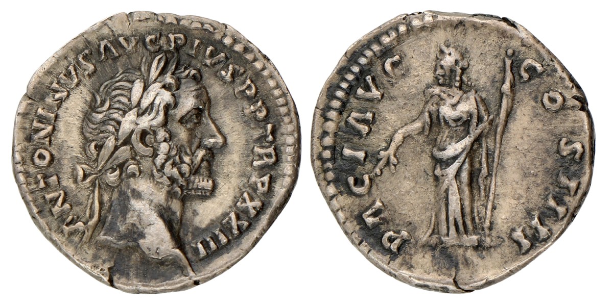 Roman Empire. Antonius Pius. Denarius. ND (138 - 161 AD).