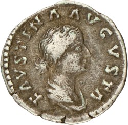 Roman Empire. Faustina Minor. Denarius. ND (176).