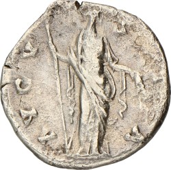 Roman Empire. Faustina Maior. Denarius. ND (141). VF -.