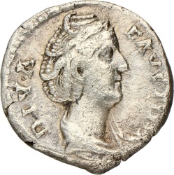 Roman Empire. Faustina Maior. Denarius. ND (141). VF -.