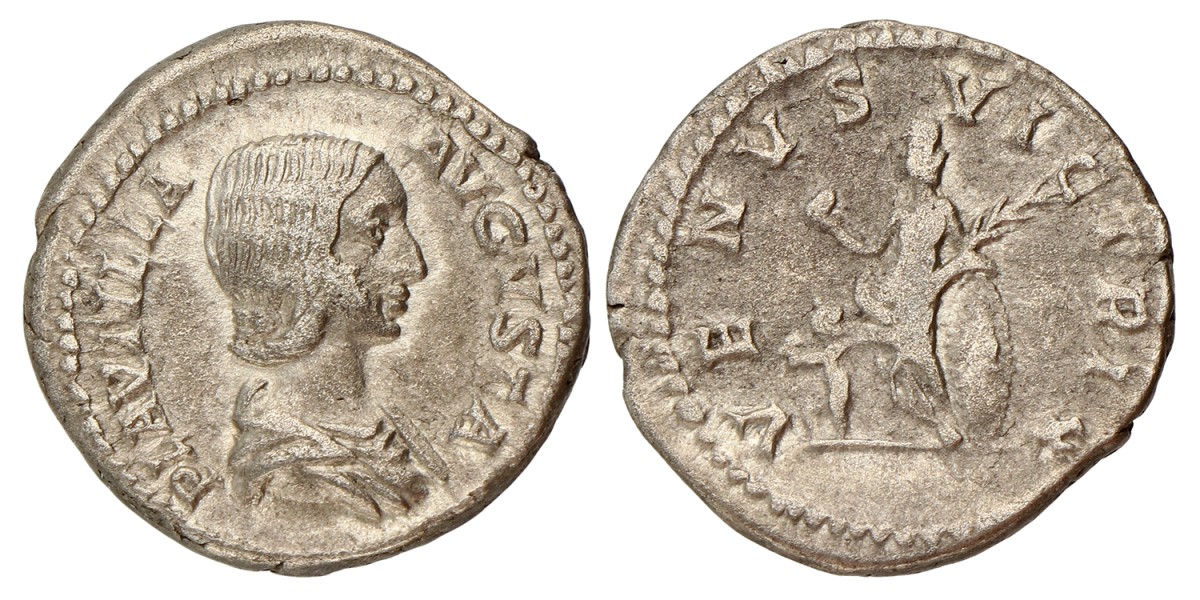 Roman Empire. Plautilla. Denarius. ND (202 - 205).