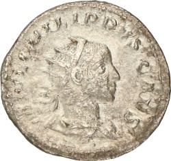 Roman Empire. Philippus II. Denarius. ND (247 - 249 AD).