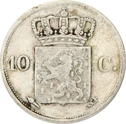 10 Cent. Willem I. 1822 U. Zeer Fraai -.