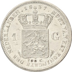 1 Gulden. Willem I. 1837. Prachtig -.