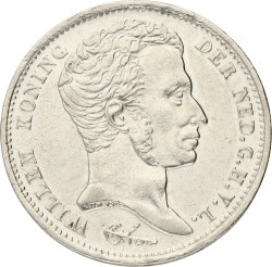 1 Gulden. Willem I. 1837. Prachtig -.