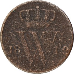 ½ Cent. Willem I. 1819 U. Fraai +.