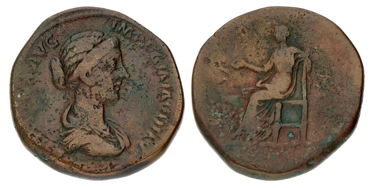 Roman Empire. Crispina. Sestertius. ND (183).
