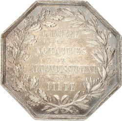 France. Lille. 1849. Jeton - Chambre des Notaires de l'arrondissement de Lille.