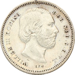 25 Cent. Willem III. 1850. Zeer Fraai +.