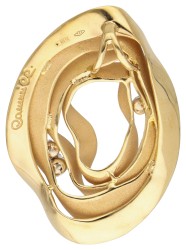 Annamaria Cammilli 18K geelgouden hanger bezet met ca. 0.10 ct. diamant.