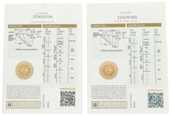 GIA-gecertificeerde 18K witgouden diamanten oorstekers van 0.41 en 0.40 ct.