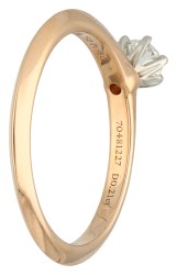 No reserve - Tiffany & Co. 18K roségouden solitaire ring met IF / G diamant van 0.21 ct. 