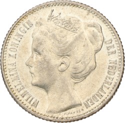 ½ Gulden. Wilhelmina. 1909. Prachtig / UNC.