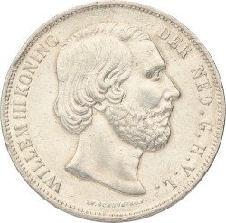 2½ Gulden. Willem III. 1850. Prachtig -.