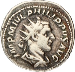 Roman Empire. Philippus I Arabs. Denarius. ND (244 - 249).