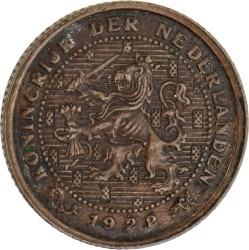 ½ Cent. Wilhelmina. 1921/22. Prachtig +.