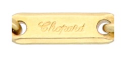 Chopard 18K geelgouden 'Happy Diamond' hanger aan collier.