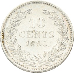 10 Cent. Willem III. 1890. Prachtig +.