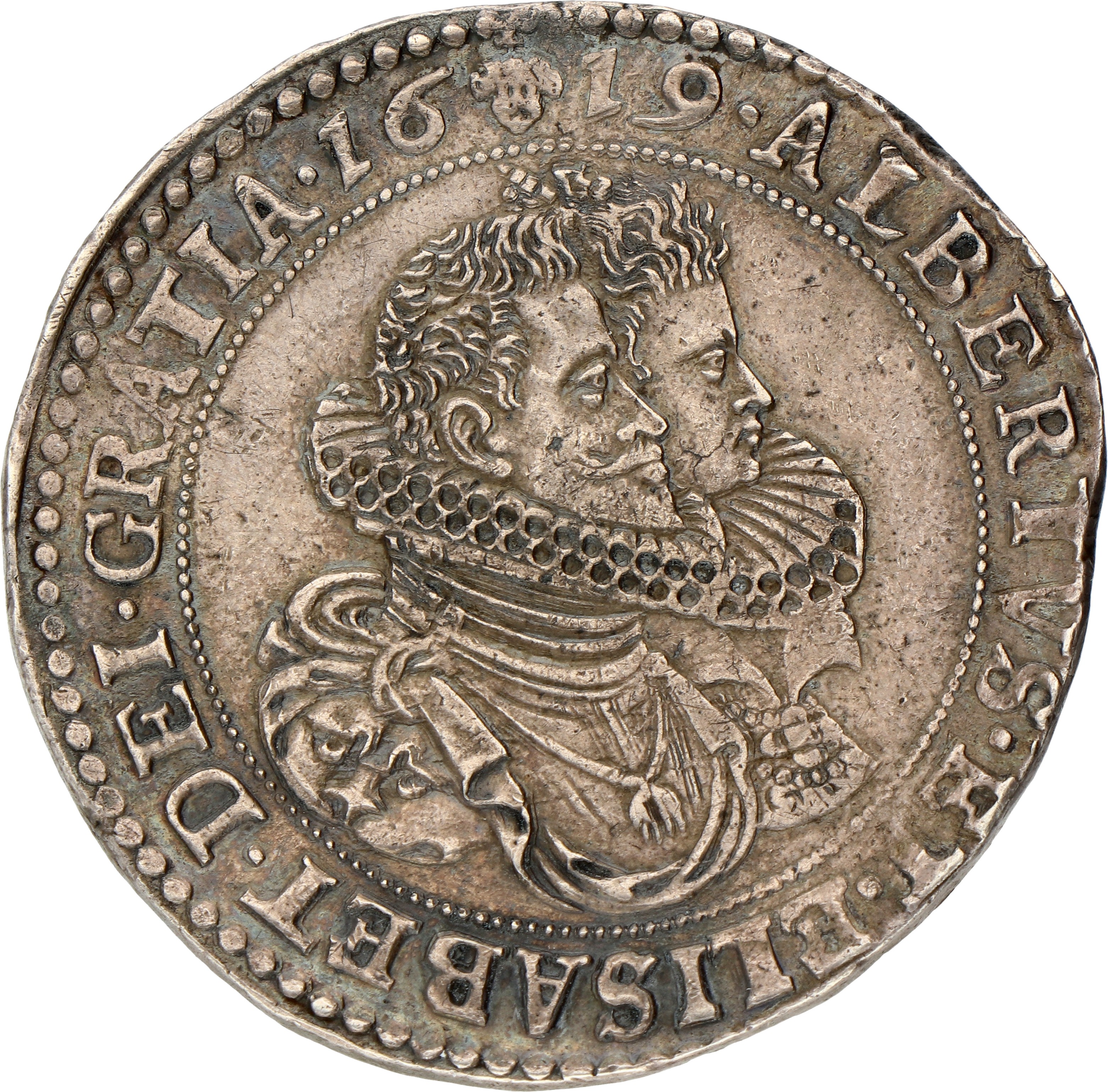 Ducaton. Brabant. Brussel. Albrecht & Isabella. 1619. Prachtig -.
