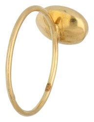 Franse 18K geelgouden ring met onyx.