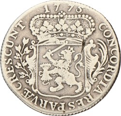 Kwart zilveren dukaat. Zeeland. 1775. Fraai +.