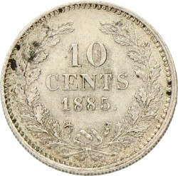 10 Cent. Willem III. 1885. Prachtig.