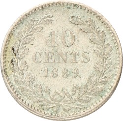 10 Cent. Willem III. 1889. Prachtig +.
