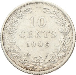 10 Cent. Wilhelmina. 1906. Prachtig +.