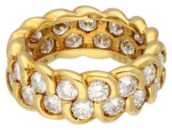 Parure Patek Philippe 18K geelgouden alliance ring bezet met ca. 3.30 ct. diamant.