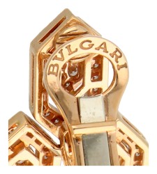 Bvlgari 18K roségouden 'Serpenti' oorhangers bezet met ca. 2.17 ct. diamant.