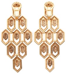 Bvlgari 18K roségouden 'Serpenti' oorhangers bezet met ca. 2.17 ct. diamant.
