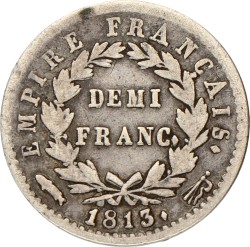 ½ Franc. Napoleon. 1813. Fraai / Zeer Fraai.
