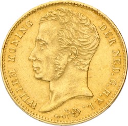 10 Gulden. Willem I. 1825 B. Prachtig -.