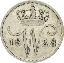 10 Cent. Willem I. 1828 U. Zeer Fraai -.
