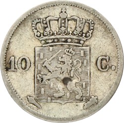 10 Cent. Willem I. 1828 U. Zeer Fraai -.