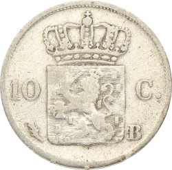 No reserve - 10 Cent. Willem I. 1826 B. Fraai +.