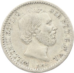 10 Cent. Willem III. 1850. Zeer Fraai +.