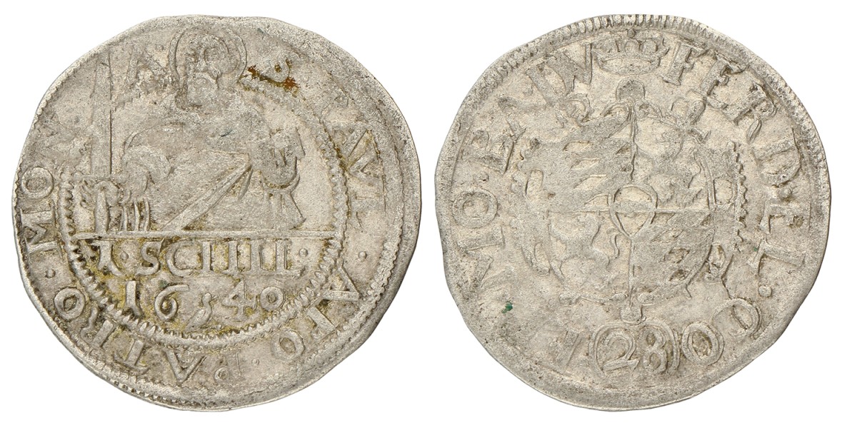 German States. Munster. Ferdinand van Bayern. Schilling (1/28 Thaler). 1640.