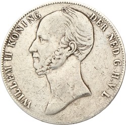 2½ Gulden. Willem II. 1843. Zeer Fraai.