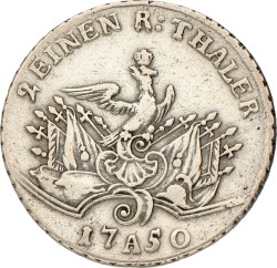 German States. Prussia. Friedrich II. ½ Thaler. 1750 A.