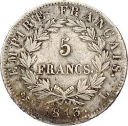 France. Napoleon I. 5 Francs. 1813 L.