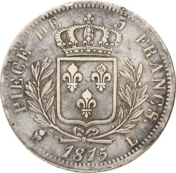 France. Louis XVIII. 5 Francs. 1815 L.