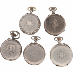 Lot (5) Zakhorloges - Zilver