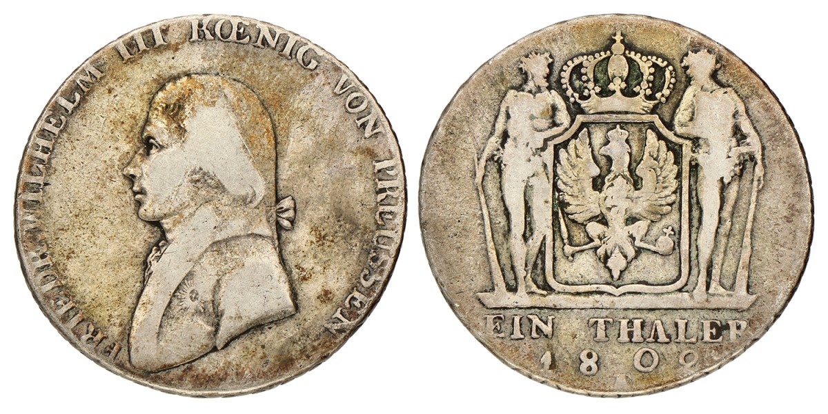 German States. Prussia. Friedrich Wilhelm III. Thaler. 1809.