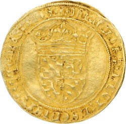 Gouden Kroon of Couronne d'or. Henegouwen. Albert van Beieren. ND (1389 - 1404). Zeer Fraai.