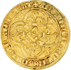 Gouden Kroon of Couronne d'or. Henegouwen. Albert van Beieren. ND (1389 - 1404). Zeer Fraai.