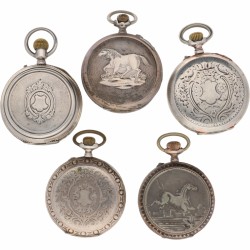 Lot (5) zakhorloges - Zilver